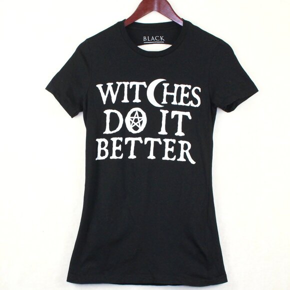 Blackcraft Witches Do It Better Distressed T-Shirt Womens Extra Small - Picture 1 of 8